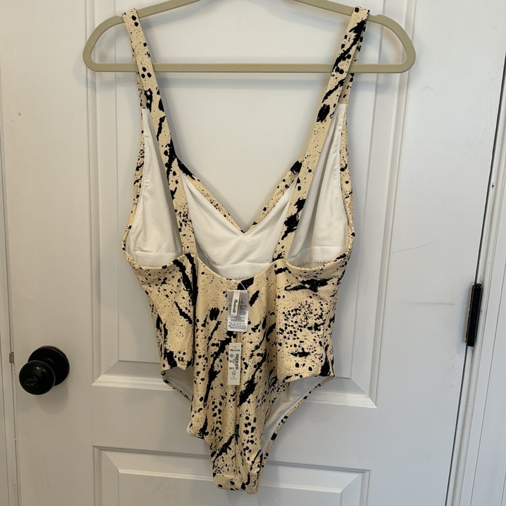 *NEW* MADEWELL SECOND WAVE MAILLOT SPECKLED TIGER ONE PIECE SWIMSUIT XL - Picture 7 of 11